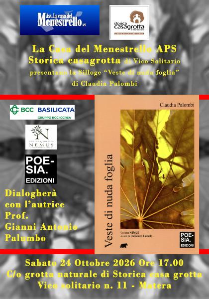 Presentazione silloge "Veste di nuda foglia"