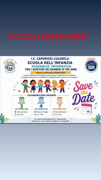 Assemblee Informative per i Genitori