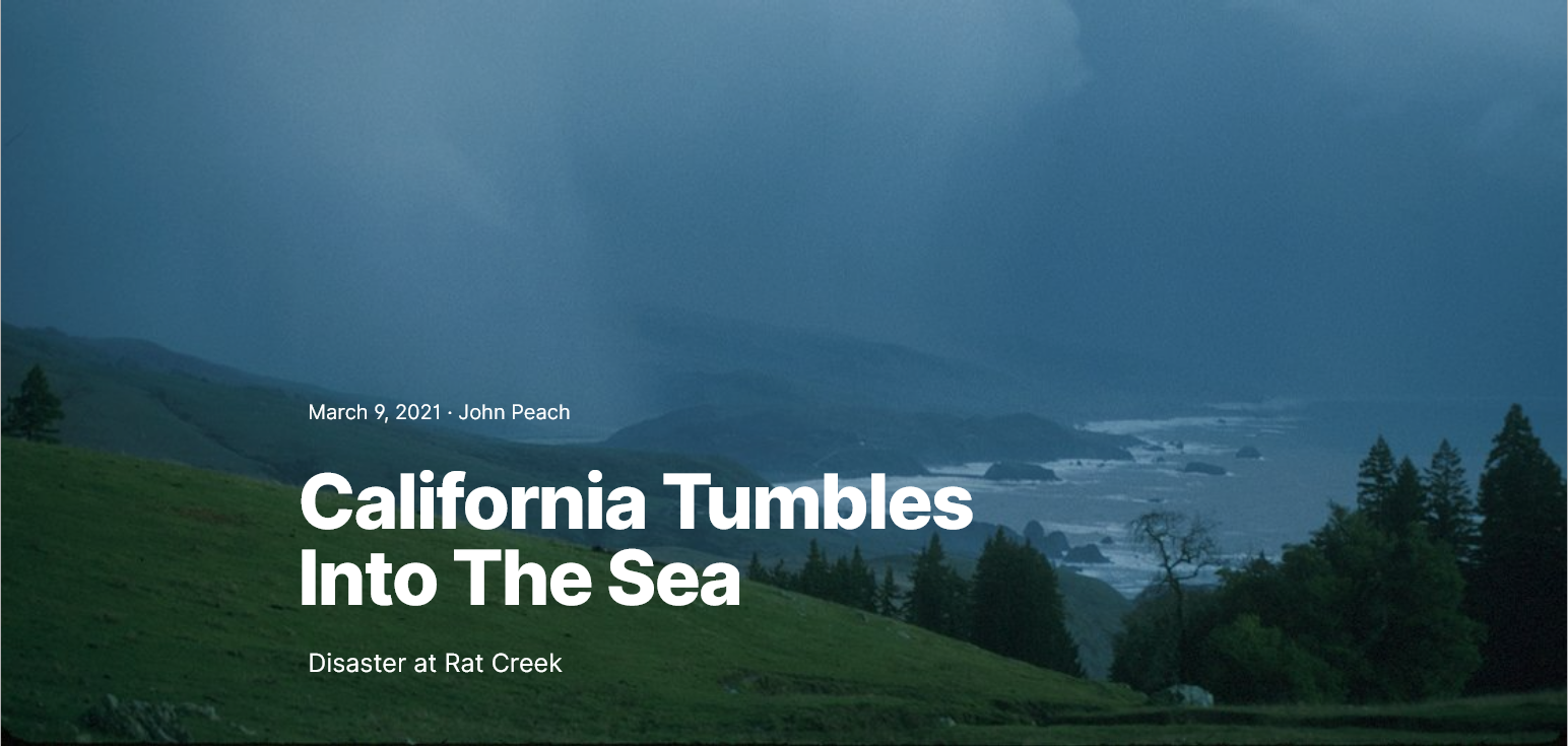 California Tumbles Into The Sea