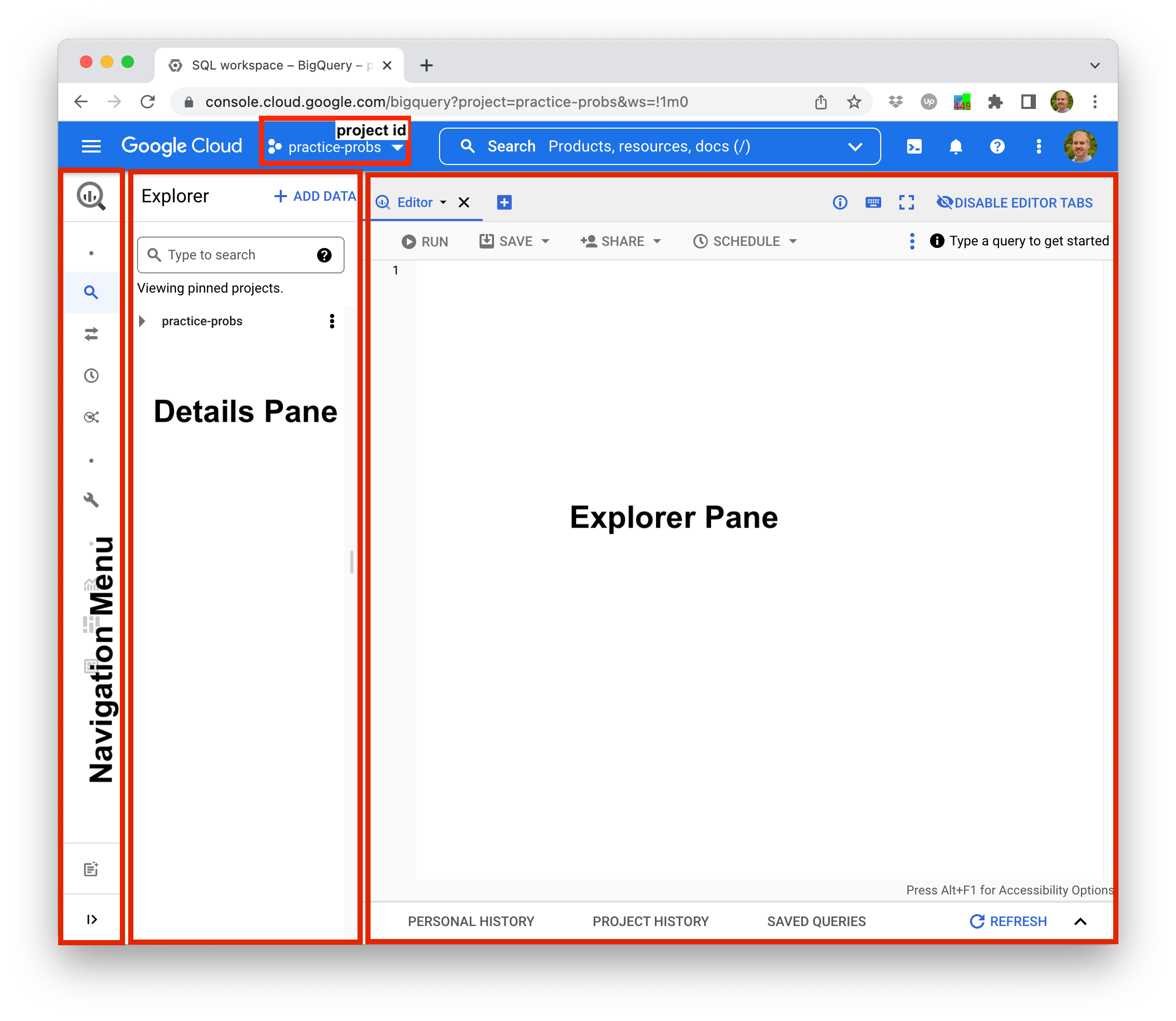 bigquery console