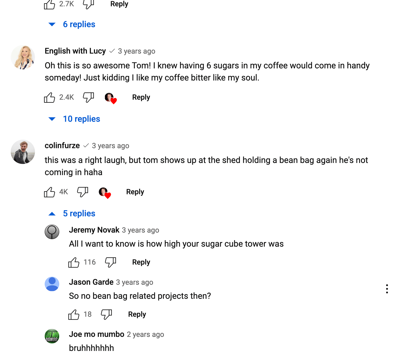 youtube comments