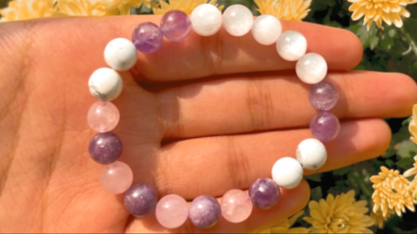 Bracelet to release stress , worries releasing attachments 