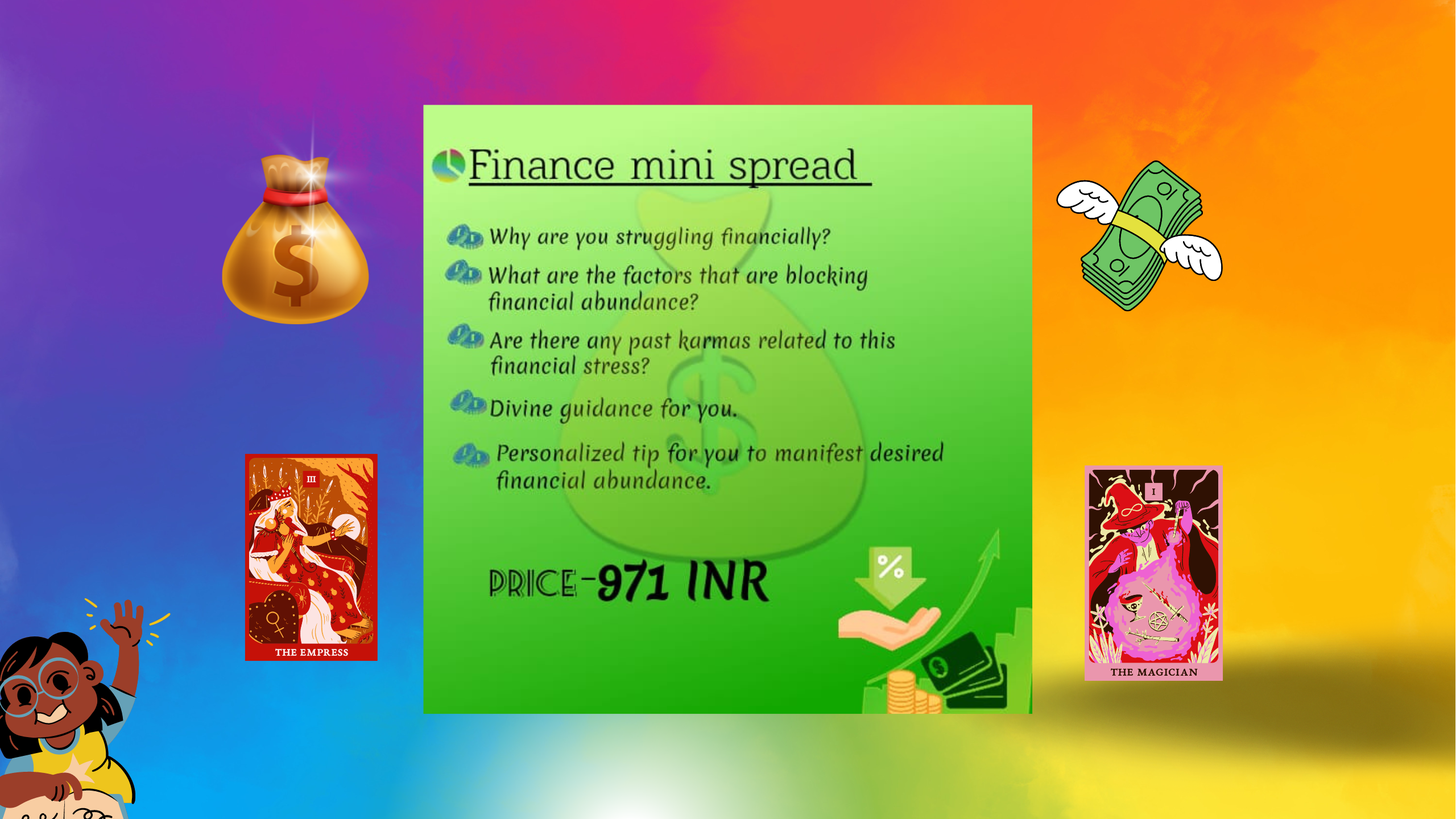 Finance Mini Spread Voice Note Tarot reading for Abundance & Growth