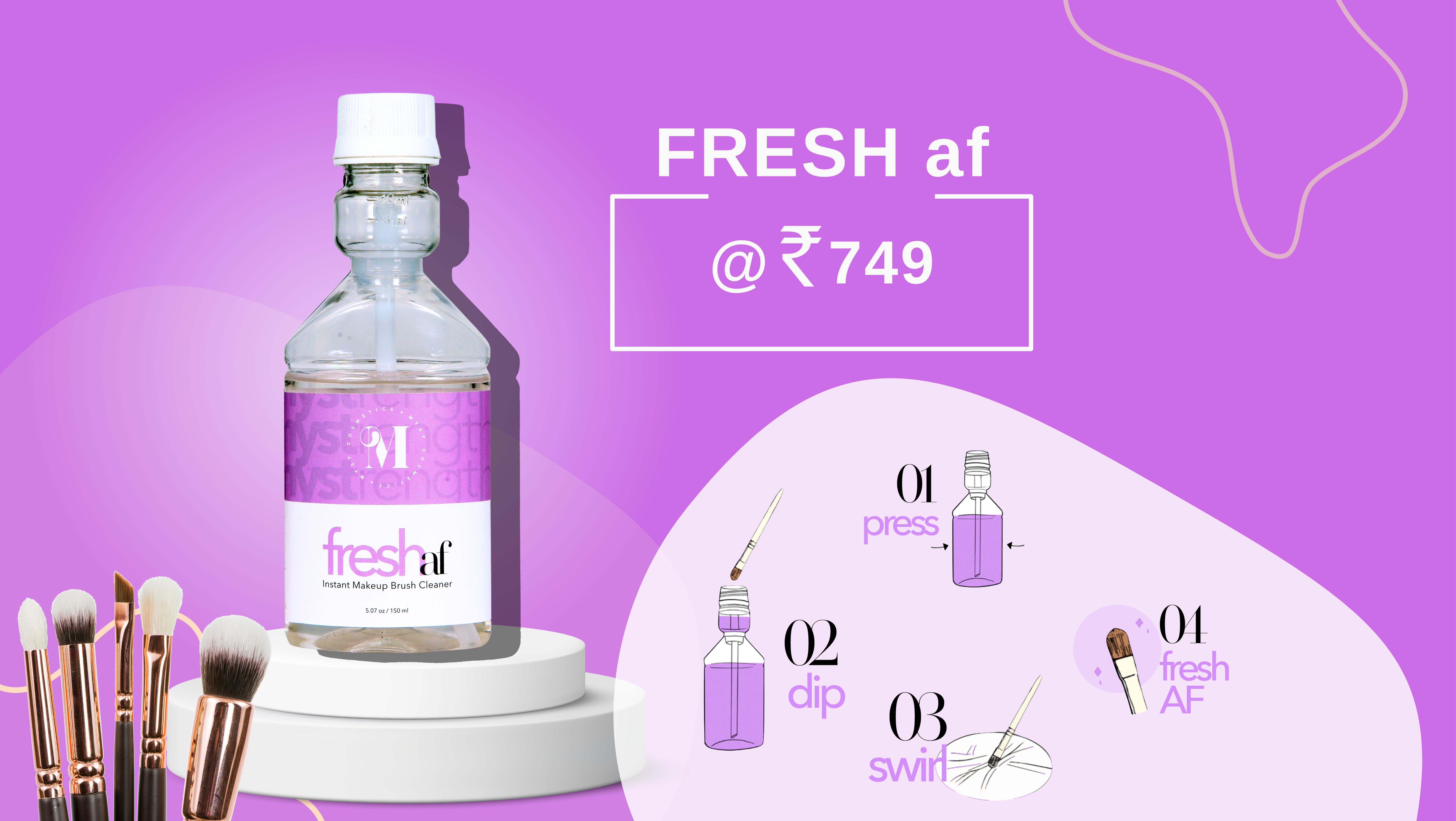 FreshAF Instant Makeup Brush Cleaner