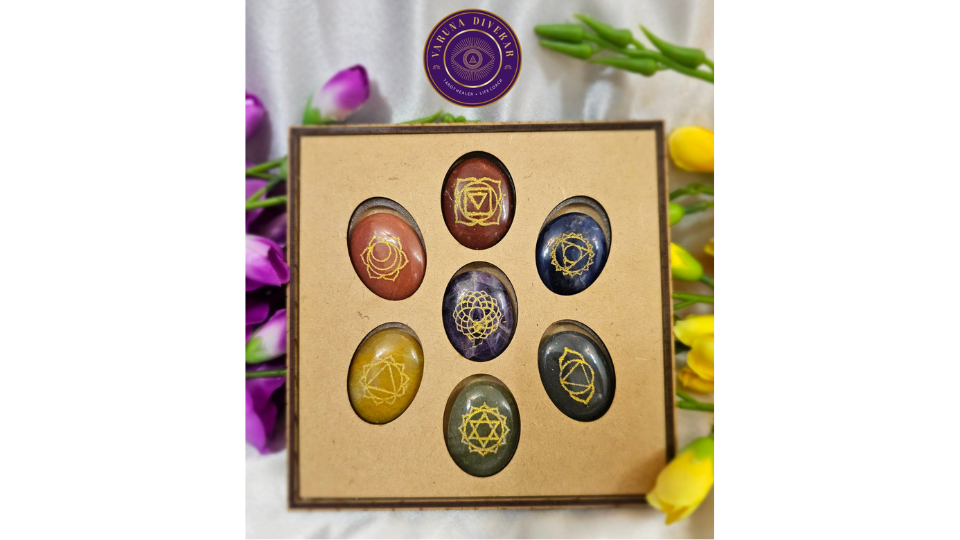 7 Chakra Healing Stones set with Box 