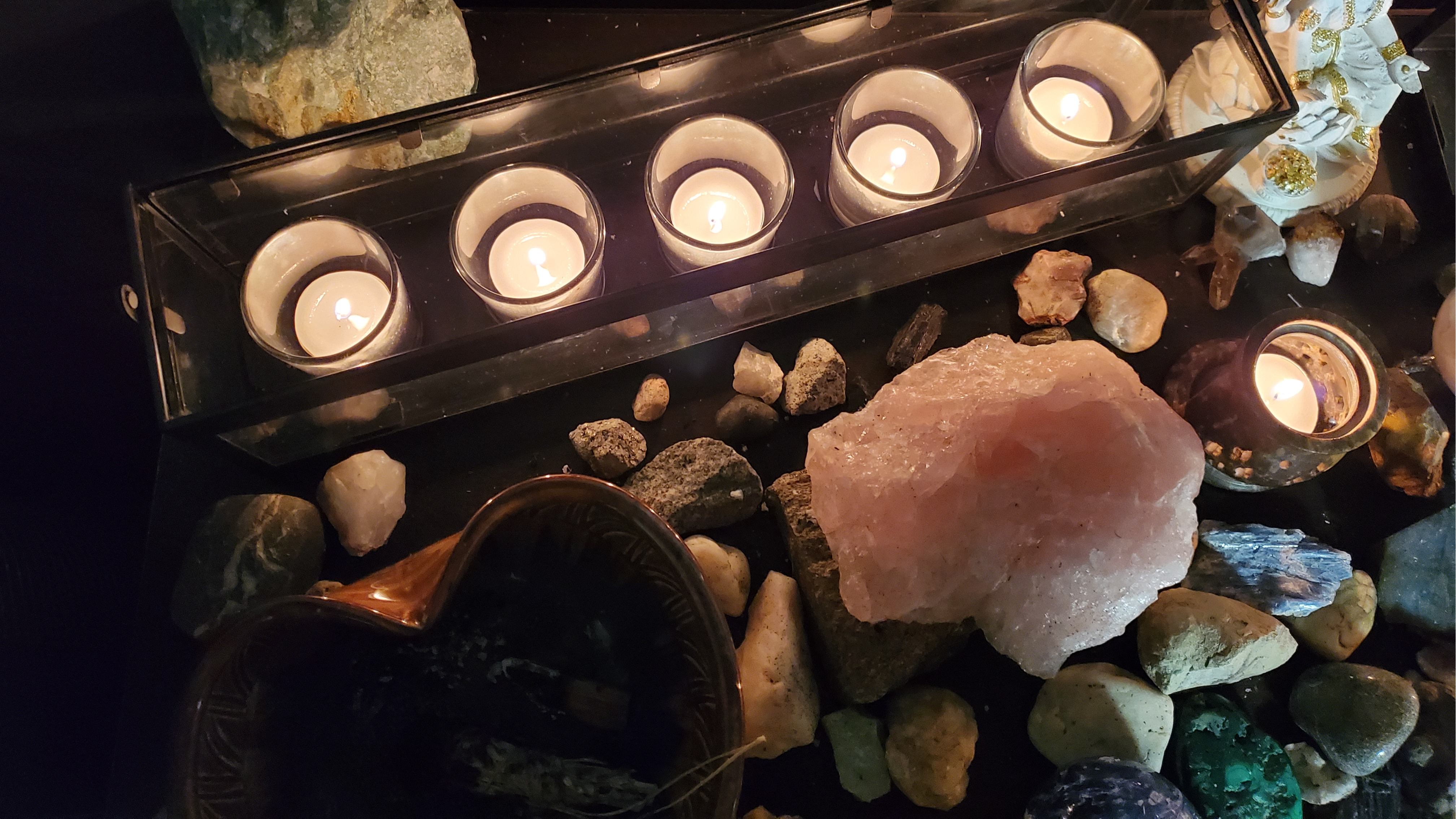 7 Reiki Candle Infused and Lit