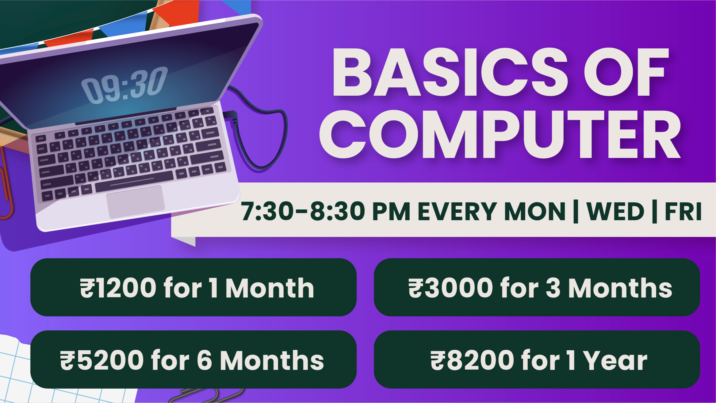 Basics of Computers Classes | Starting from 11th March 2024
