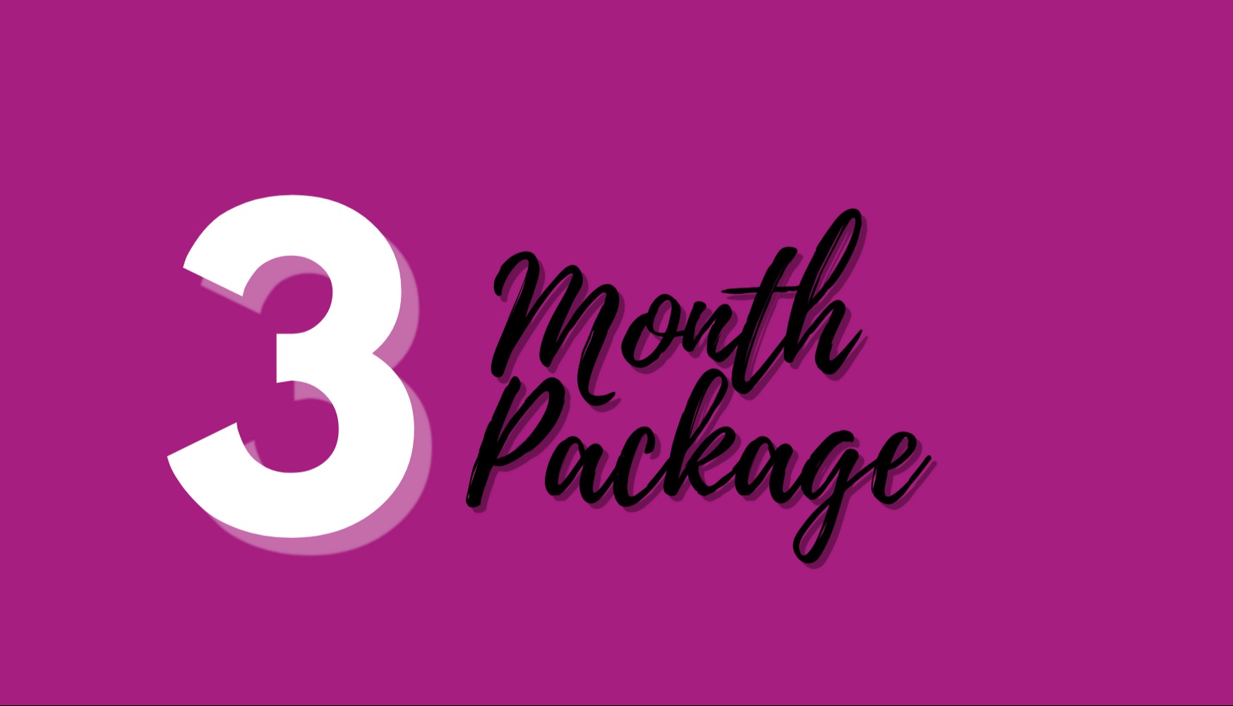 3 Month Studio Package