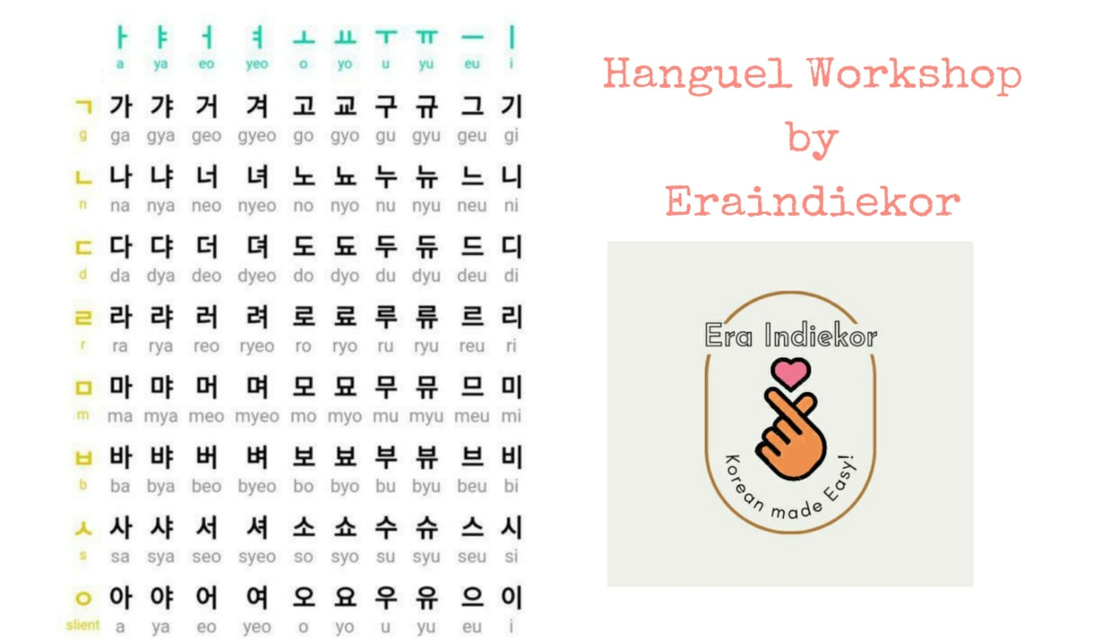 Hangeul Workshop