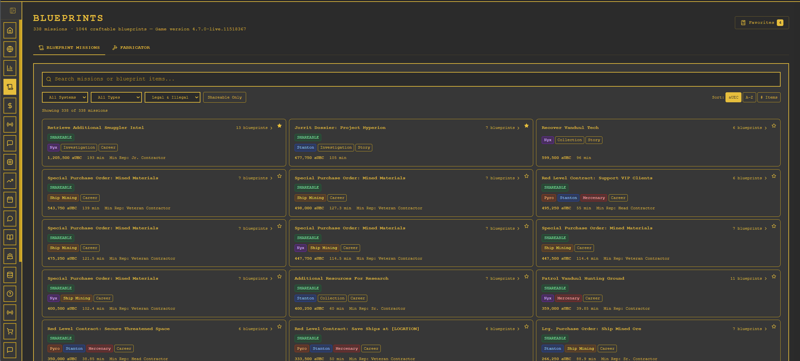 SCORG Blueprints: Your Complete Guide to Crafting and Blueprint Missions in Star Citizen 4.7