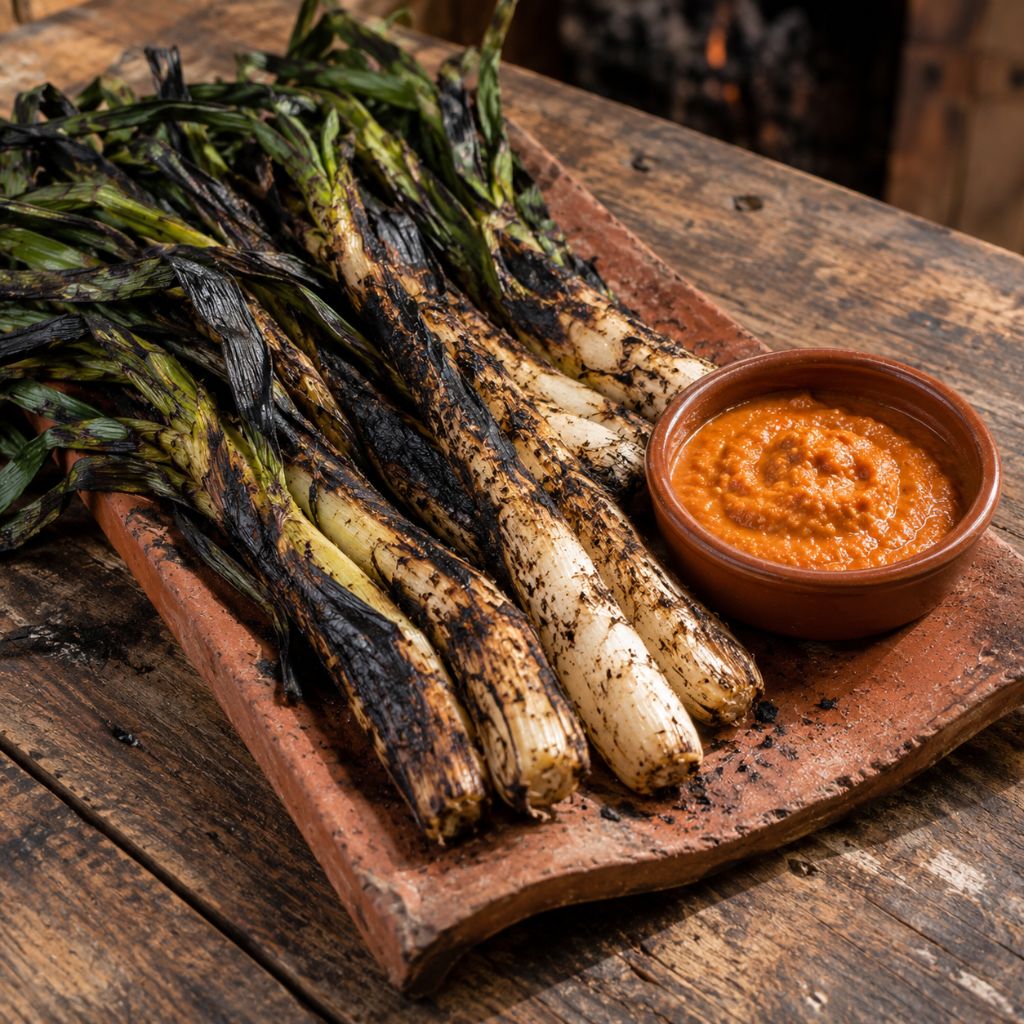 Calçots con Salvitxada