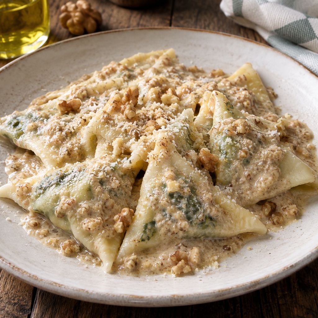 Pansoti al Sugo di Noci