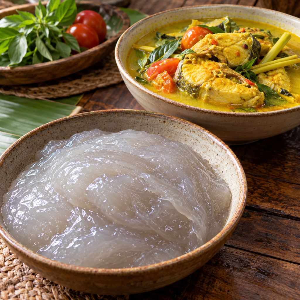 Papeda con Ikan Kuah Kuning