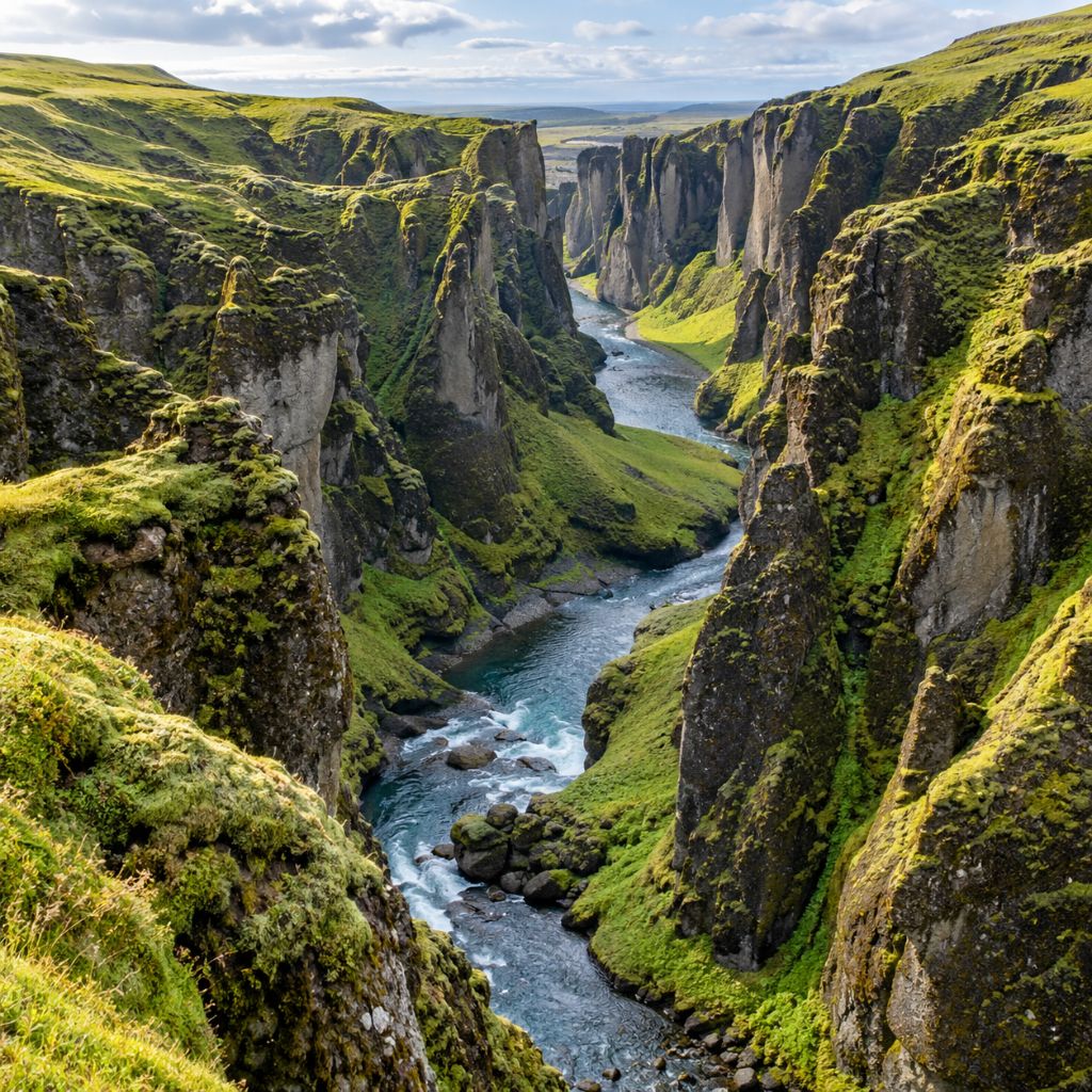 Fjaðrárgljúfur Canyon