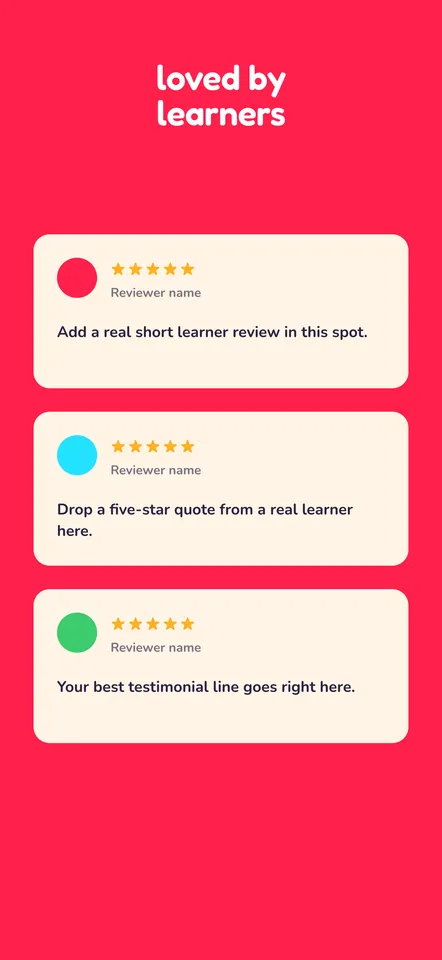 Pop Quiz — Social proof