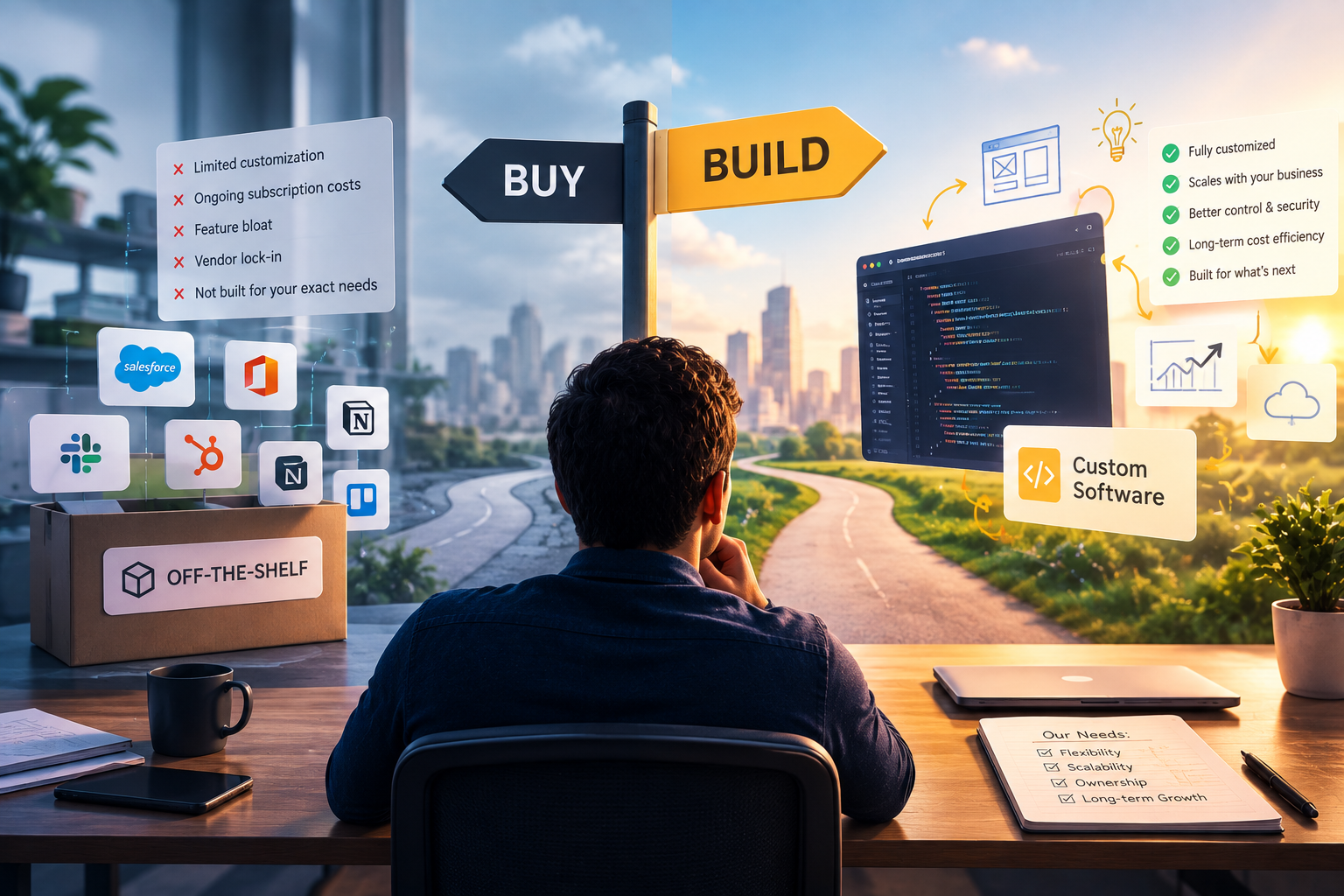The build vs buy decision in 2026: why more businesses are choosing custom over off-the-shelf