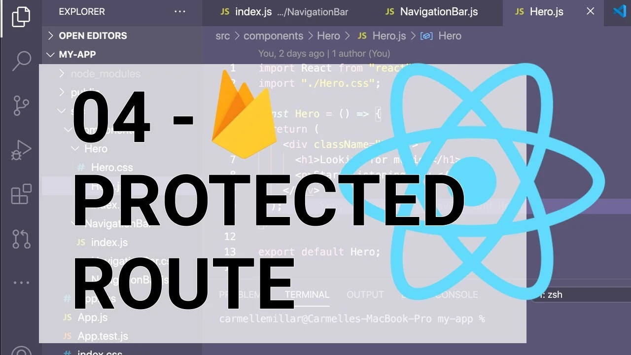 Step by Step guide for react private routing