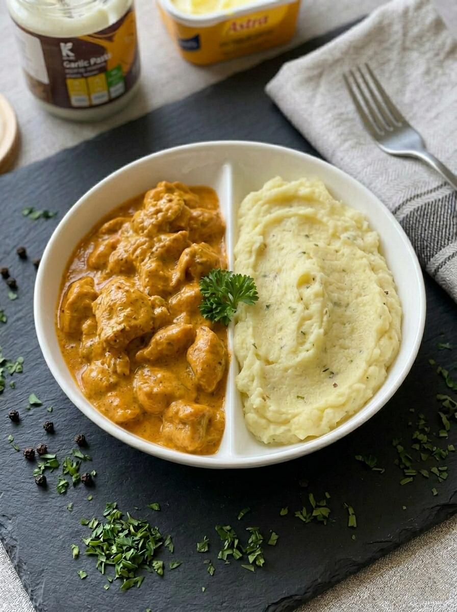 Creamy chicken & mashed potatoes 