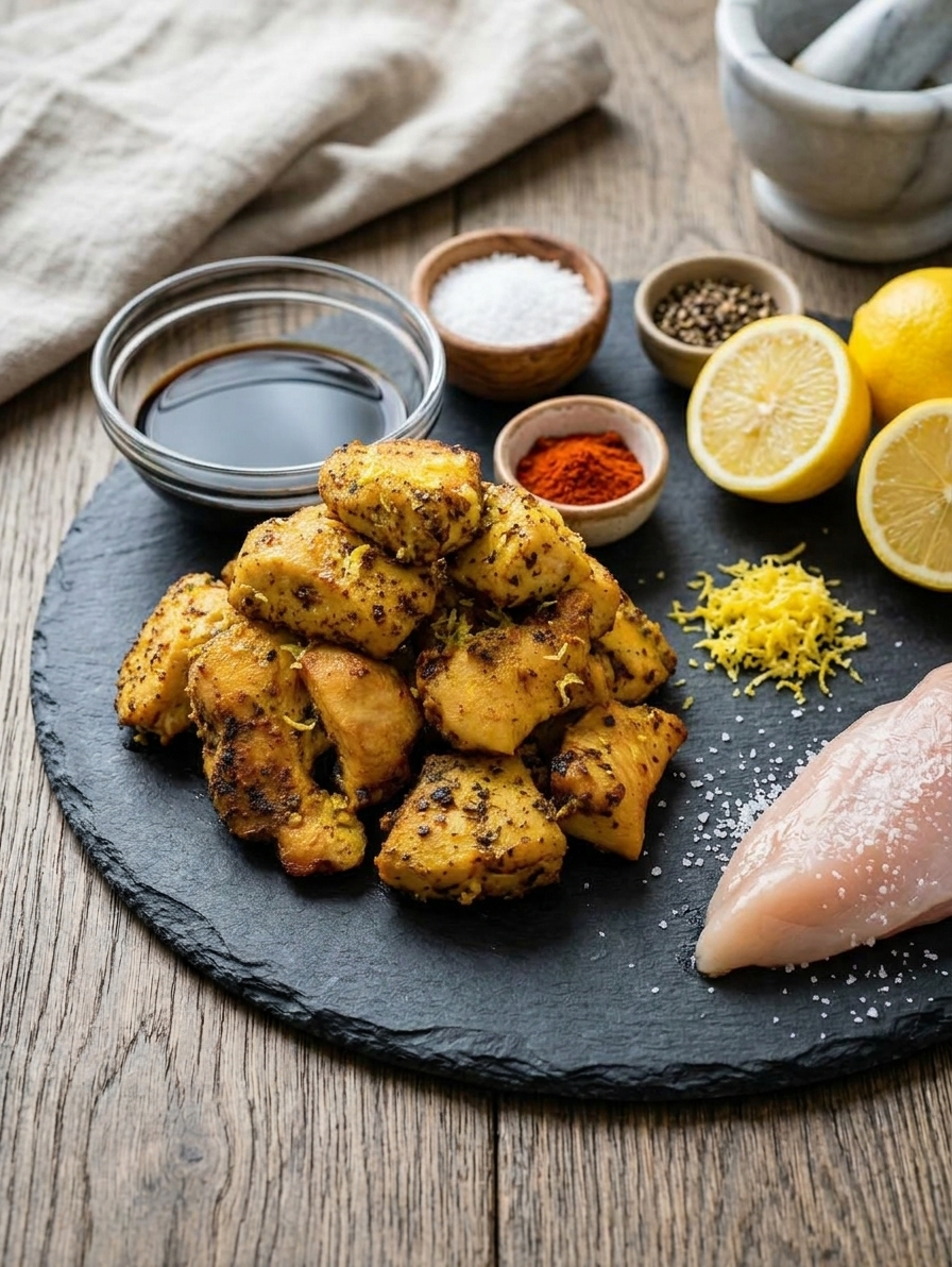 Baked Lemon Chicken Cubes