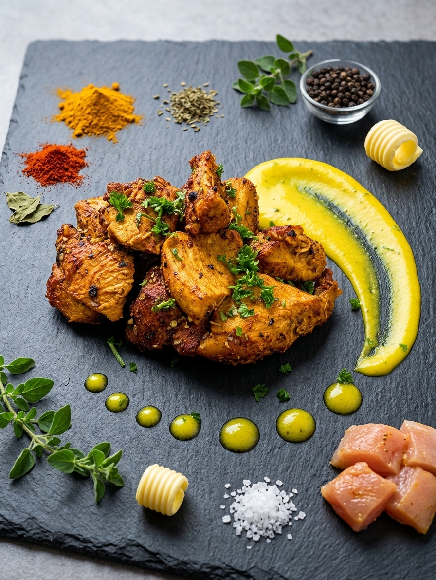 Baked Butter Chicken Cubes