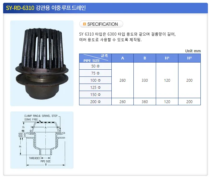 SY-RD-6310 규격·도면