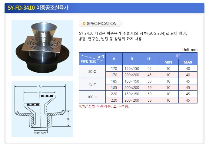SY-FD-3410 규격·도면