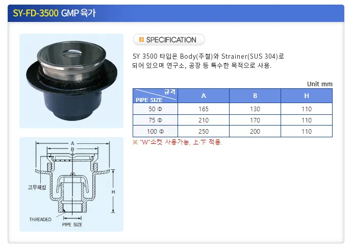 SY-FD-3500 규격·도면