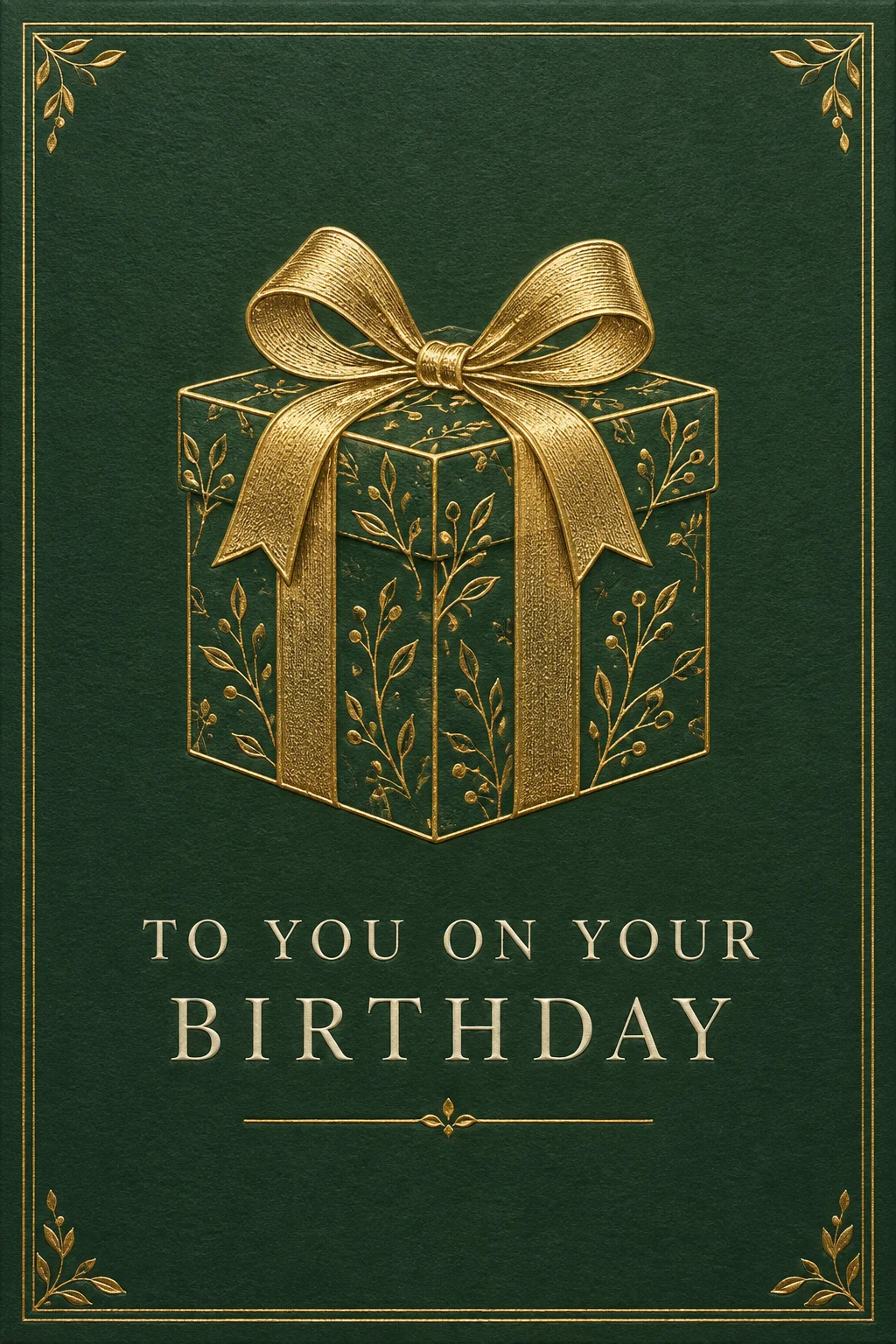 Gift & Ribbon - 'To You on Your Birthday' — Birthday card