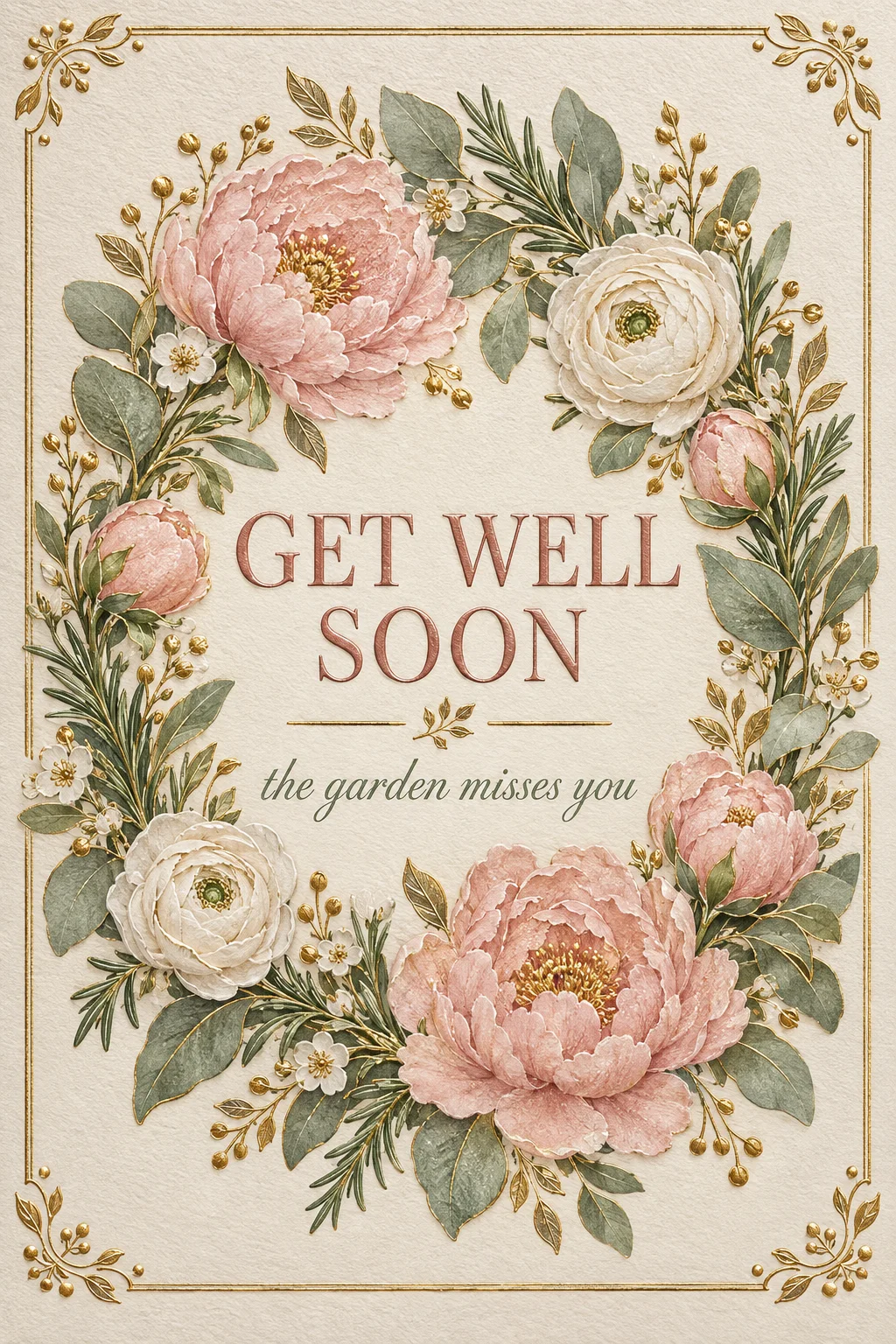 Garden of Good Wishes — Get Well card