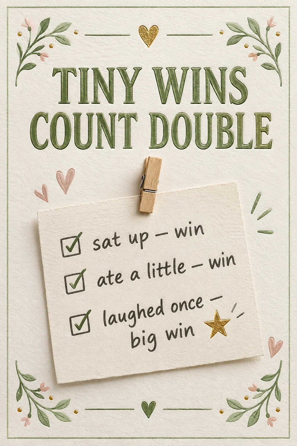 Tiny Wins Count Double — Get Well card