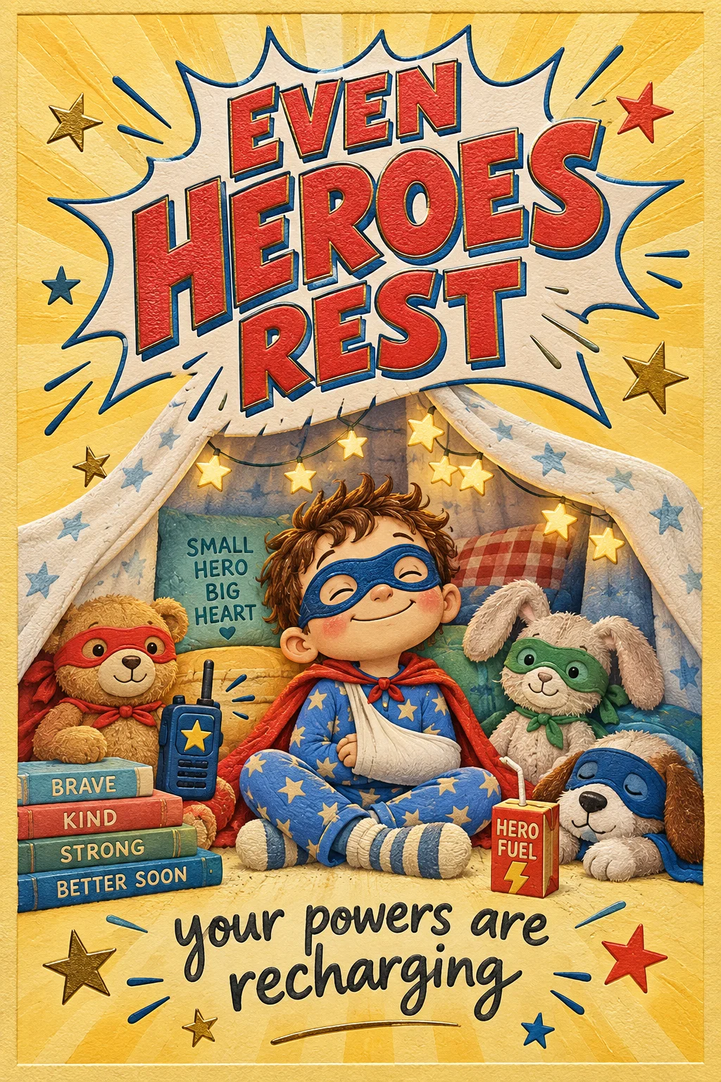Superhero Sick Day — Get Well card