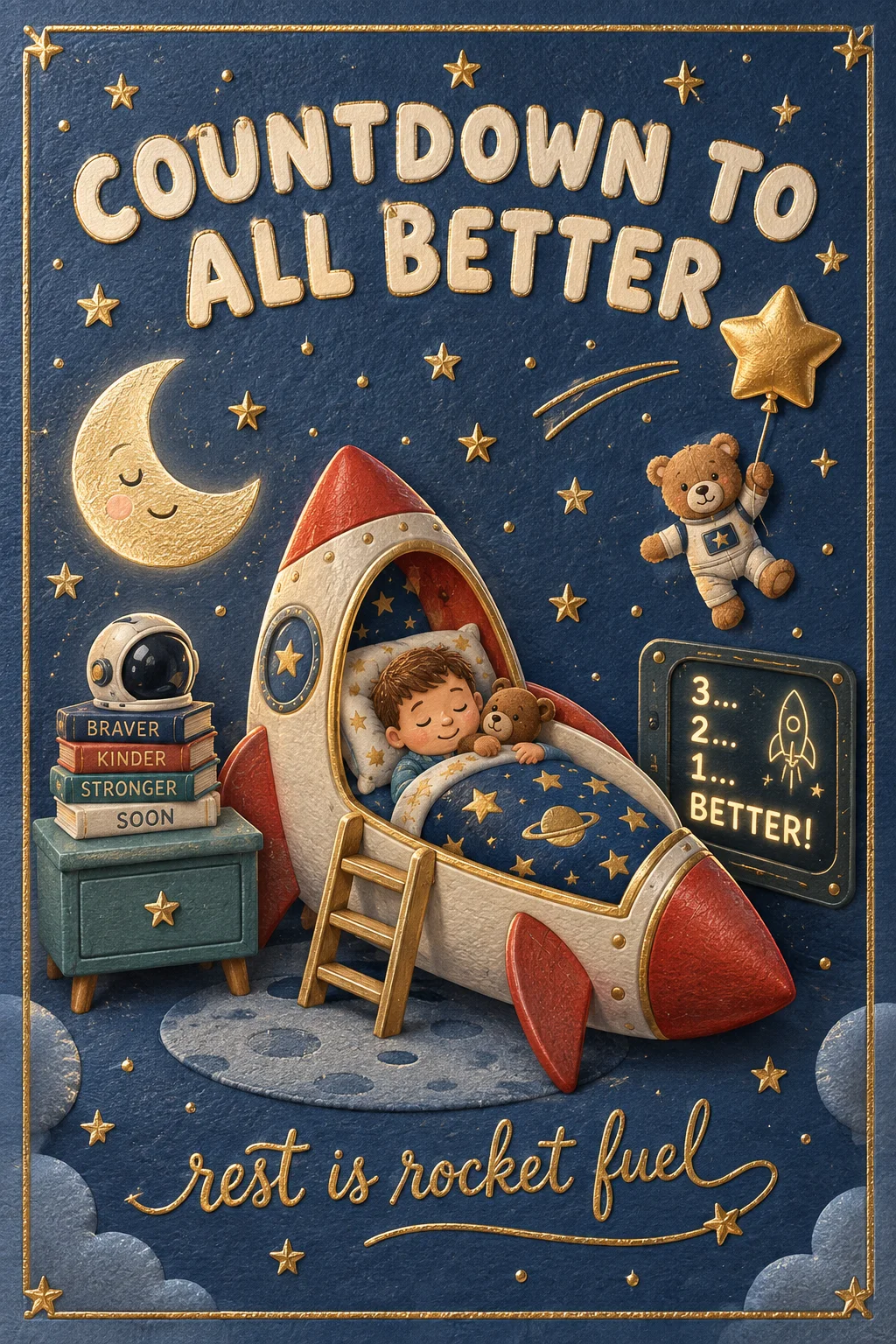 Countdown to All Better — Get Well card