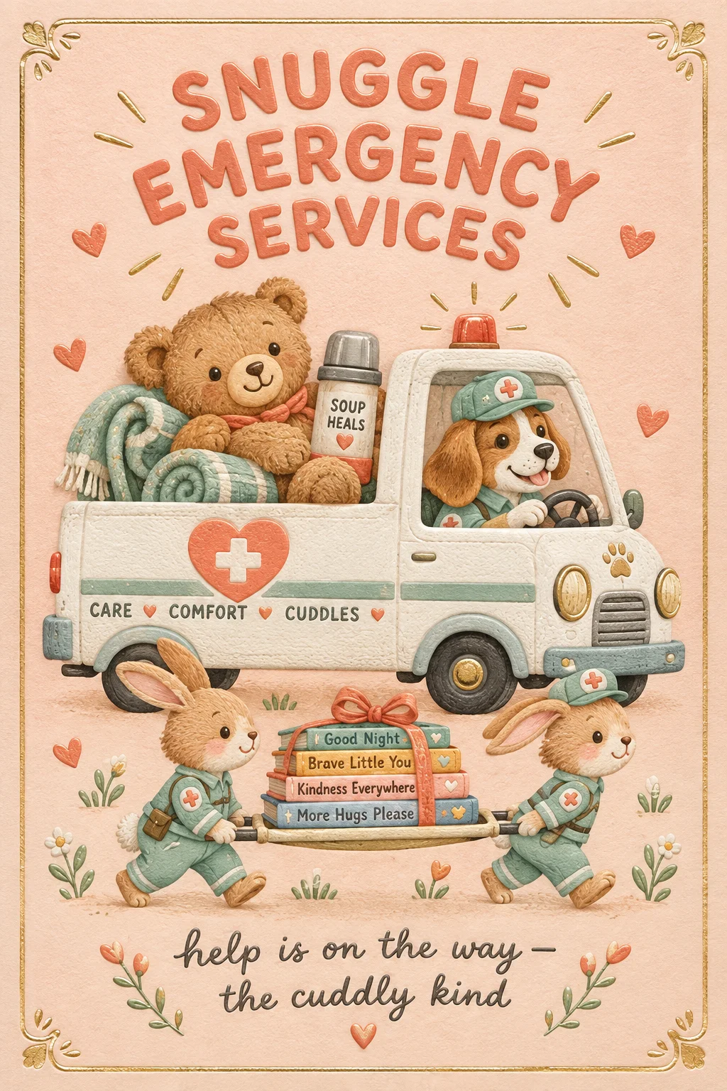 The Snuggle Ambulance — Get Well card