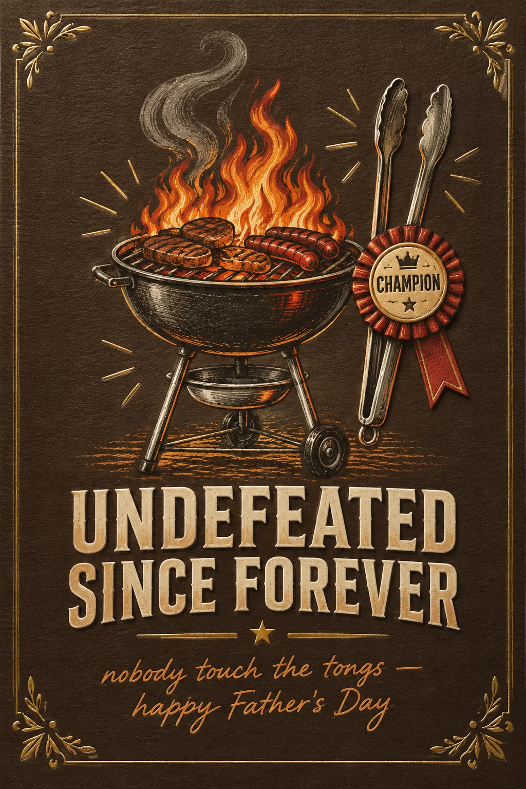 The Grill Master - 'Undefeated' — Holidays card