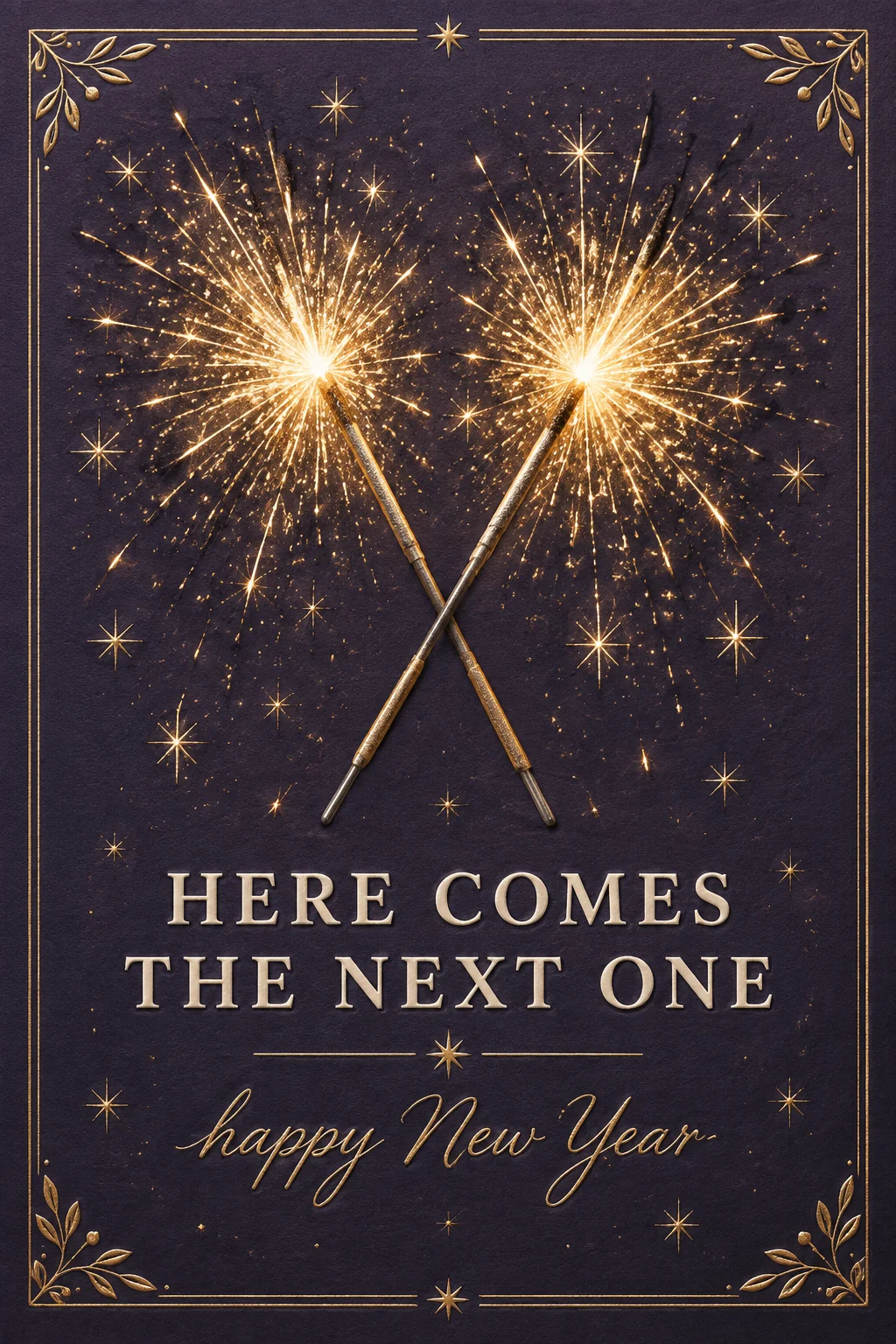 Sparklers at Midnight — Holidays card