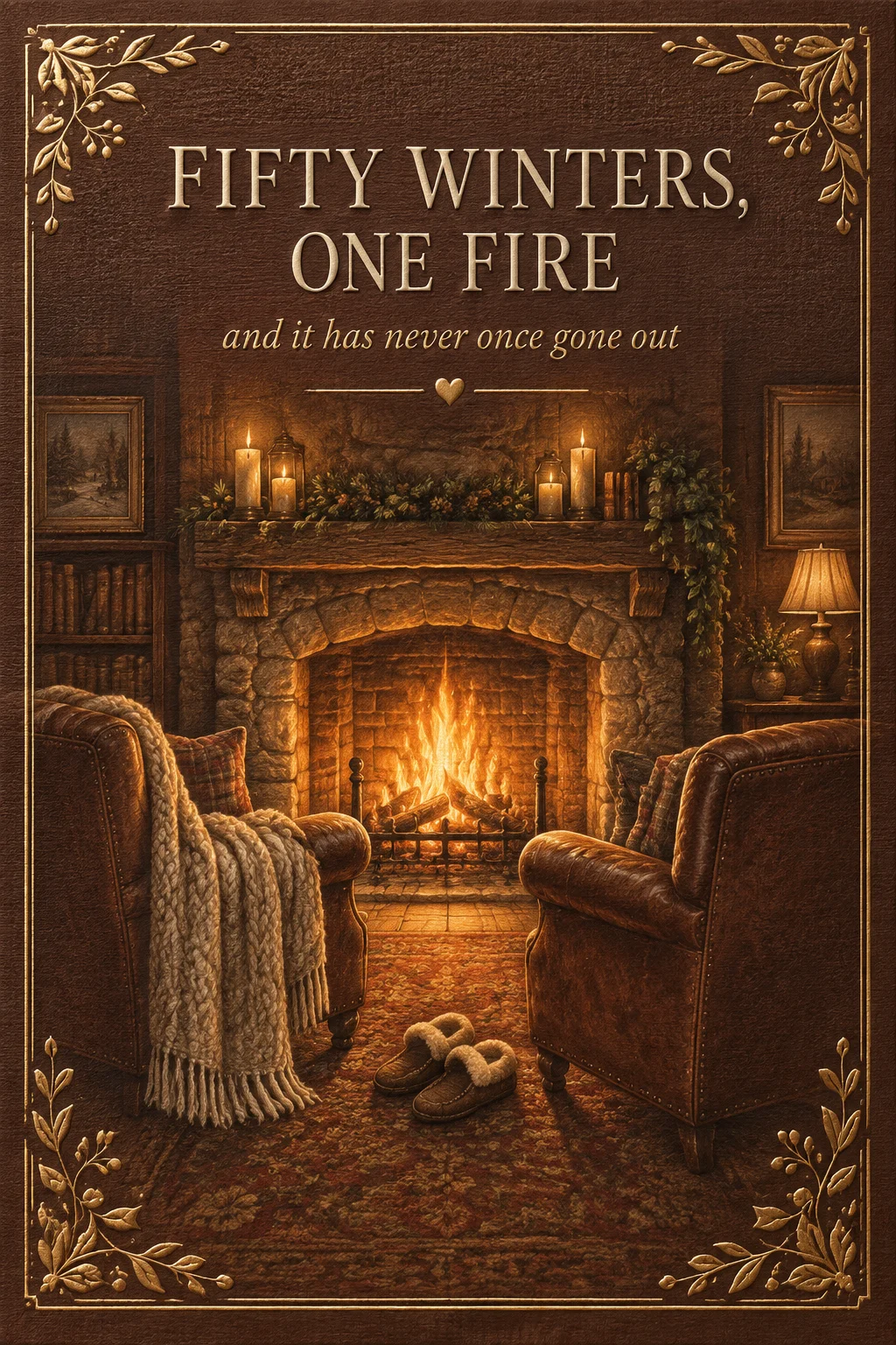 Fifty Winters, One Fire — Anniversary card
