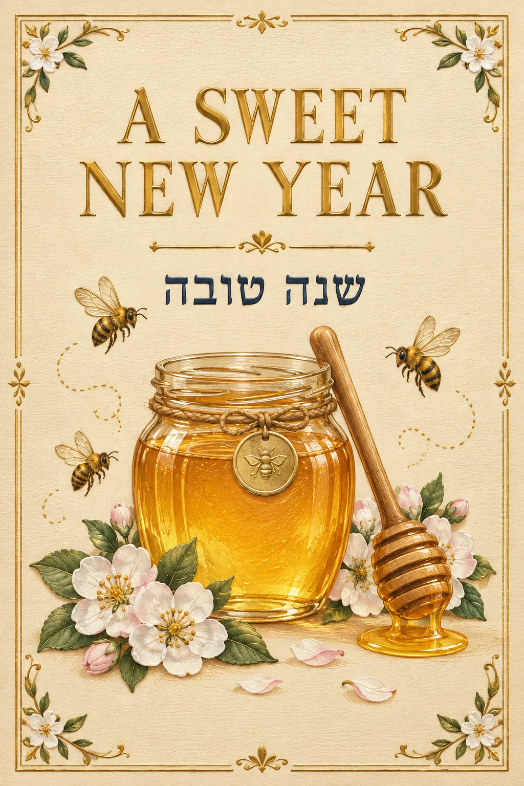 Honey Jar Sunrise — Jewish Holidays card