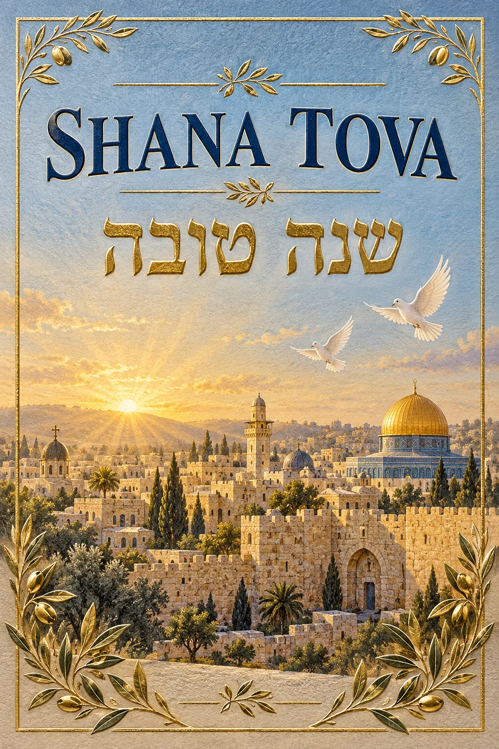 Jerusalem at First Light — Jewish Holidays card