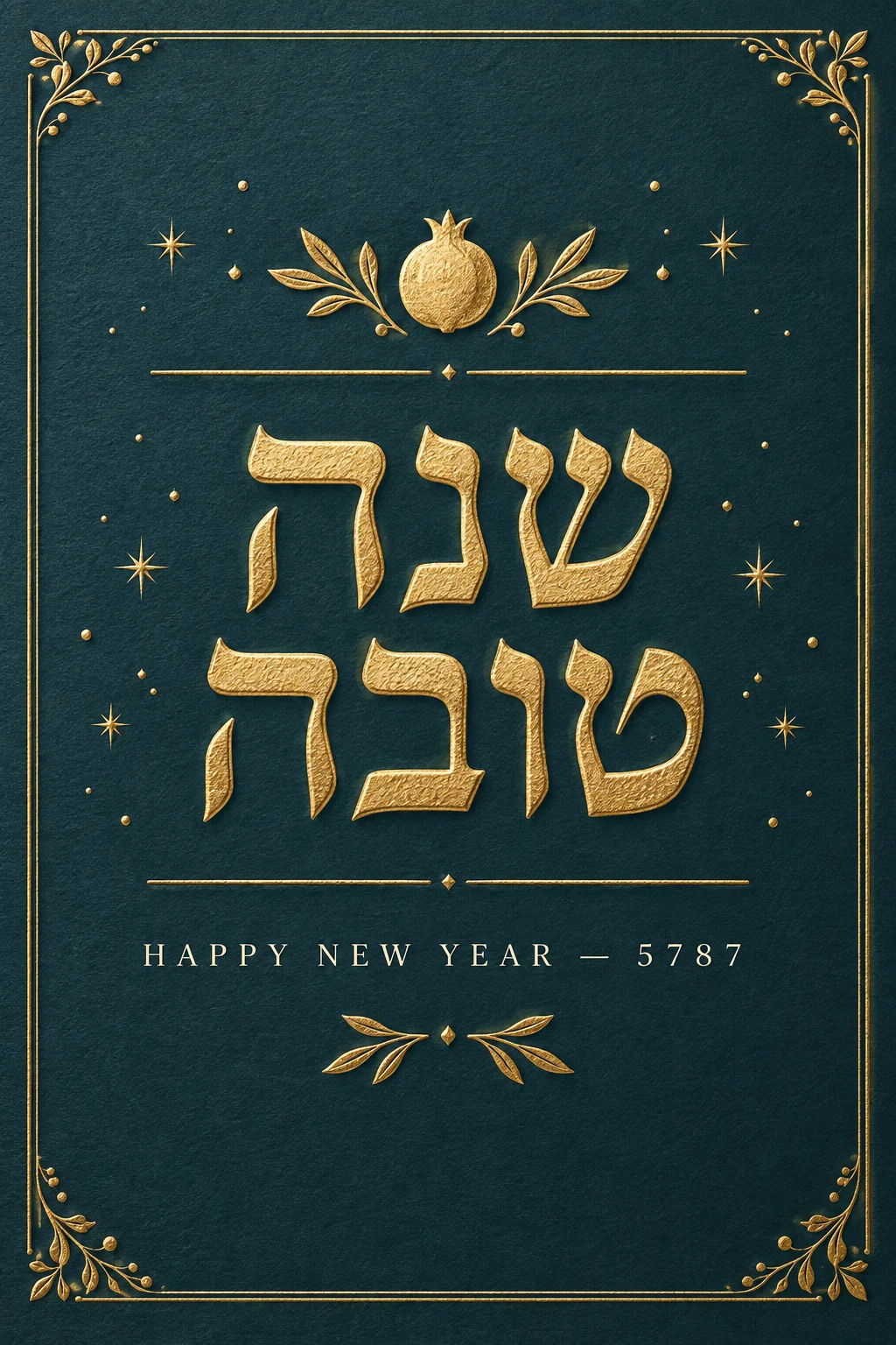 Shana Tova in Gold — Jewish Holidays card