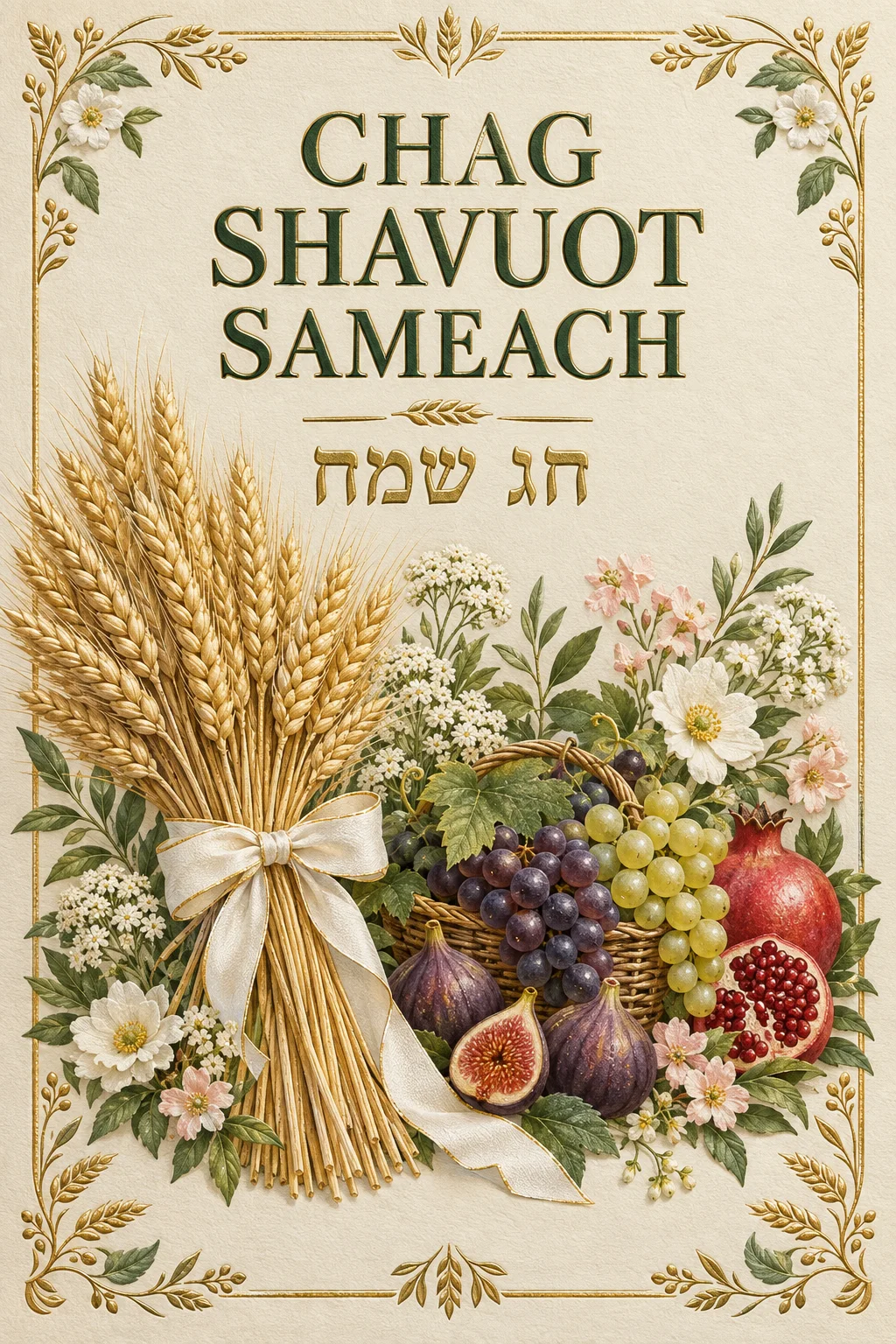 First Fruits & Flowers — Jewish Holidays card
