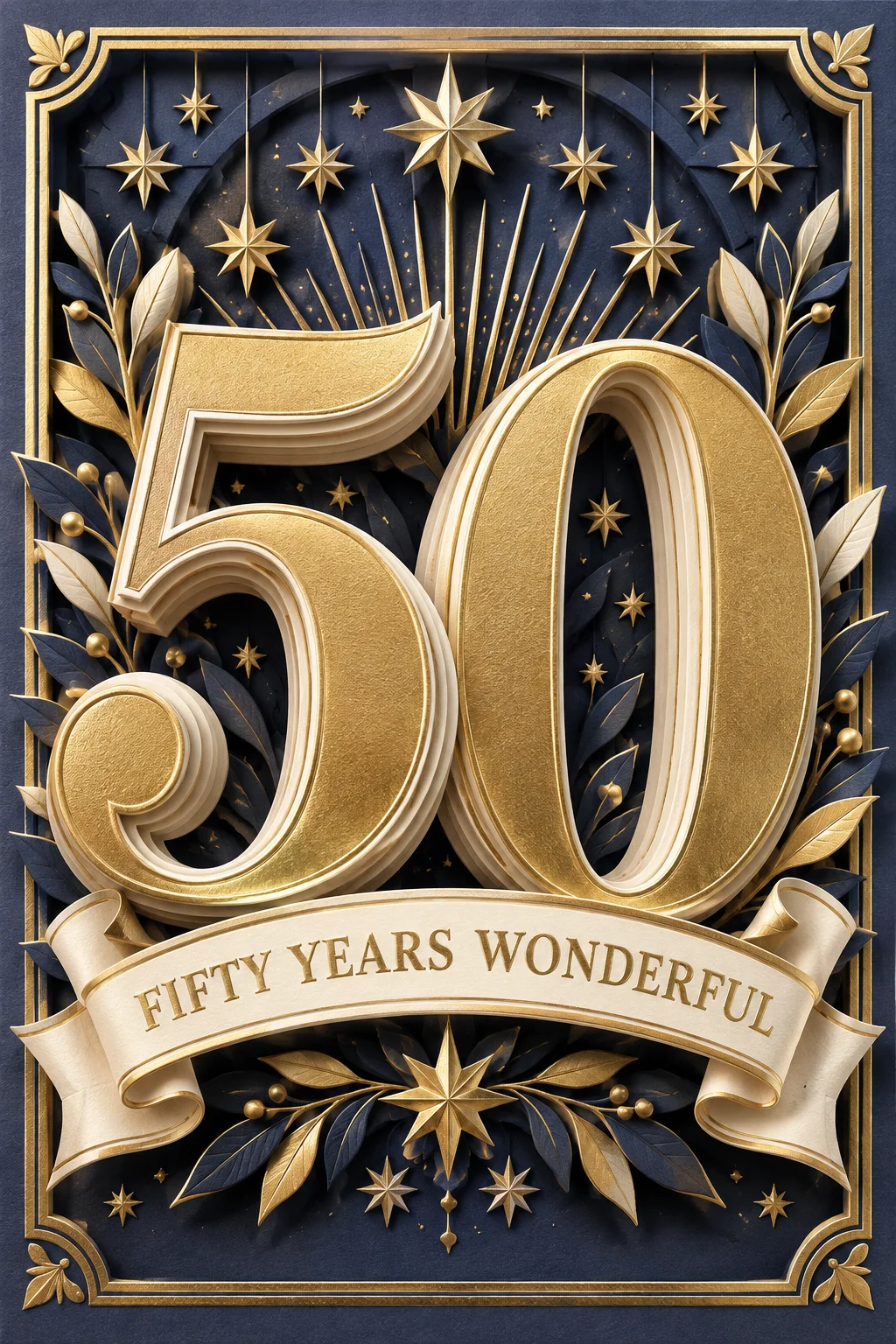 Fifty - The Milestone Numerals — 3D Collection card