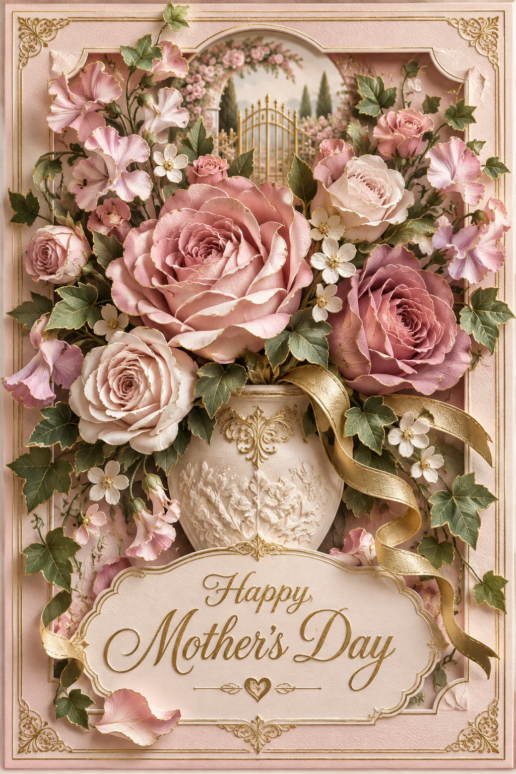 For Mum - The Paper Rose Garden — 3D Collection card
