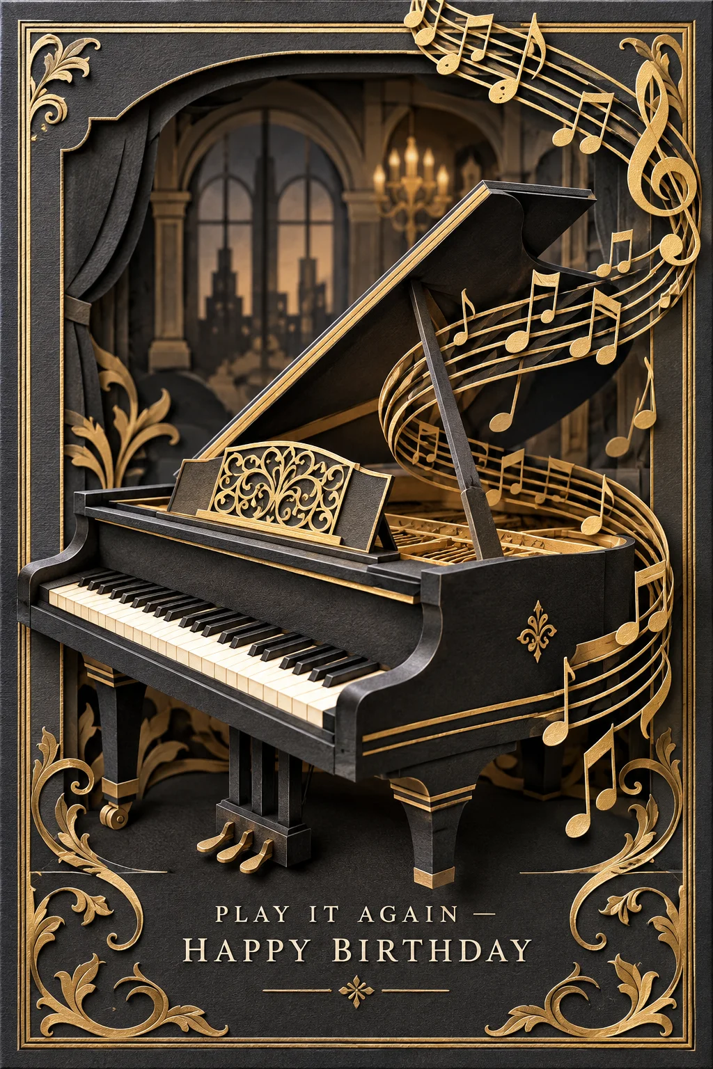 The Grand Piano Serenade — 3D Collection card