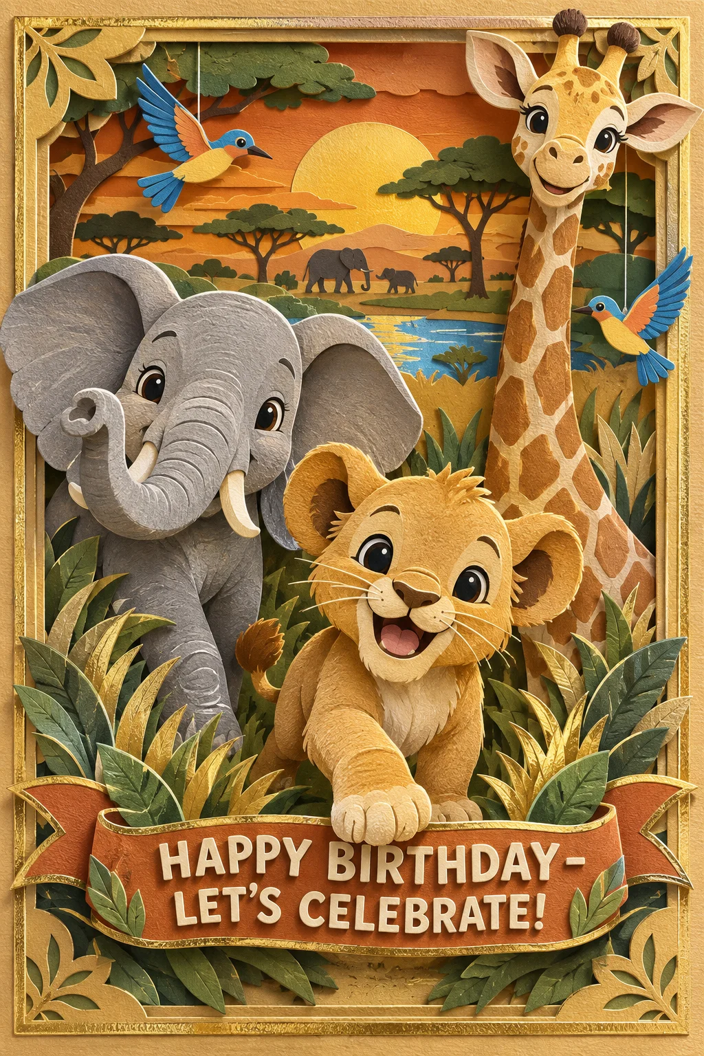 The Paper Safari — 3D Collection card
