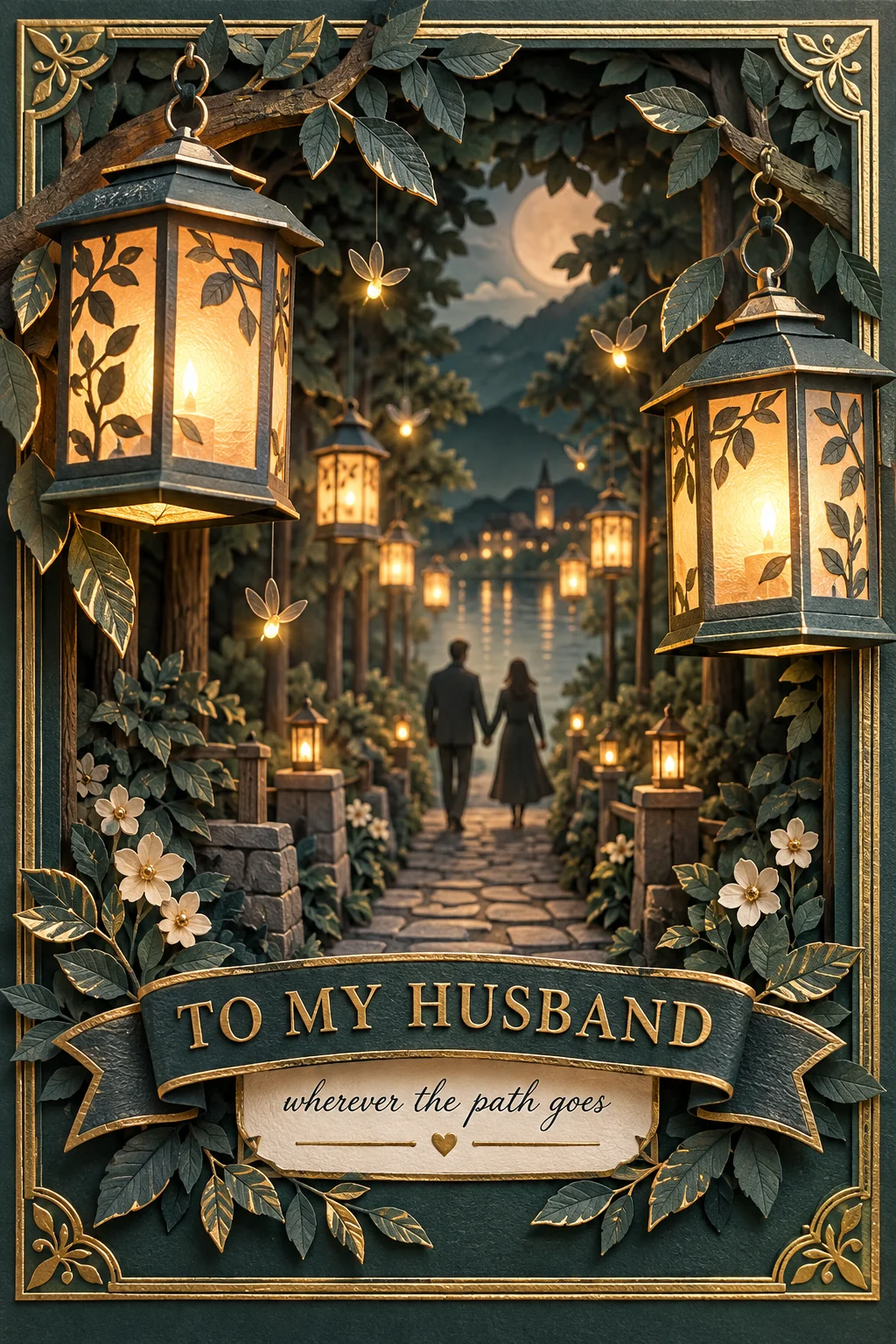 To My Husband - The Lantern Walk — 3D Collection card