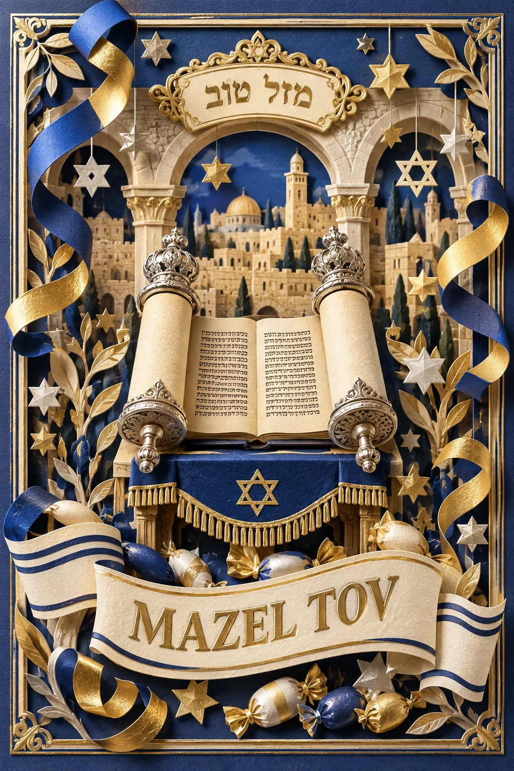 Mazel Tov - The Paper Simcha — 3D Collection card