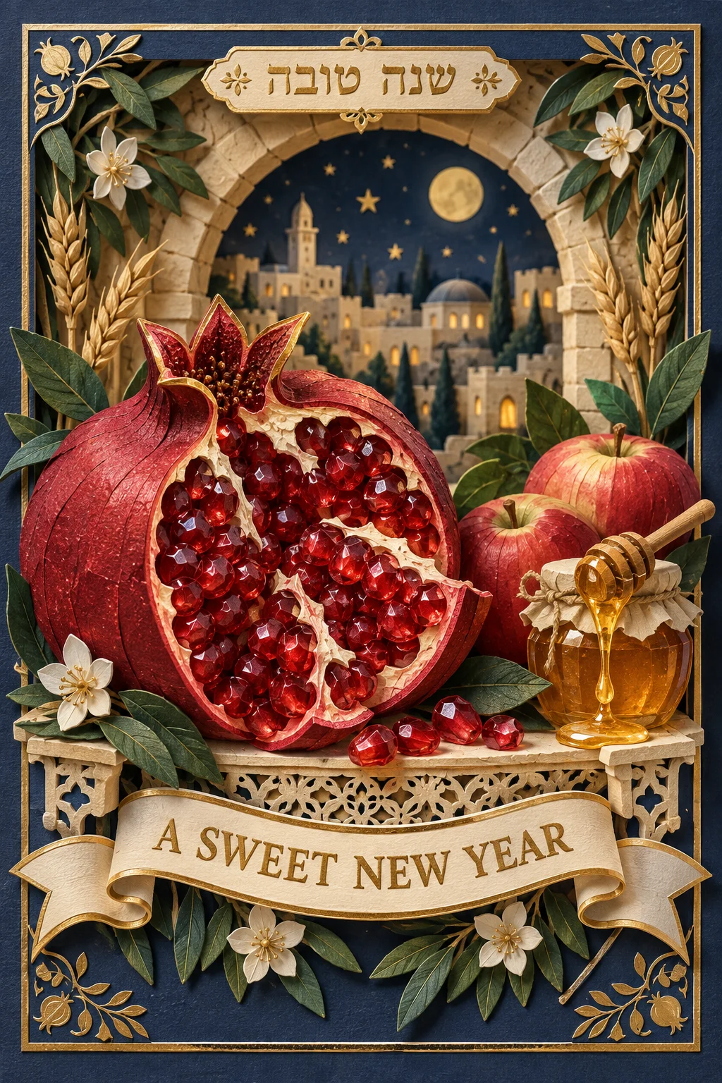 Apples & Honey - The Pomegranate Opens — 3D Collection card