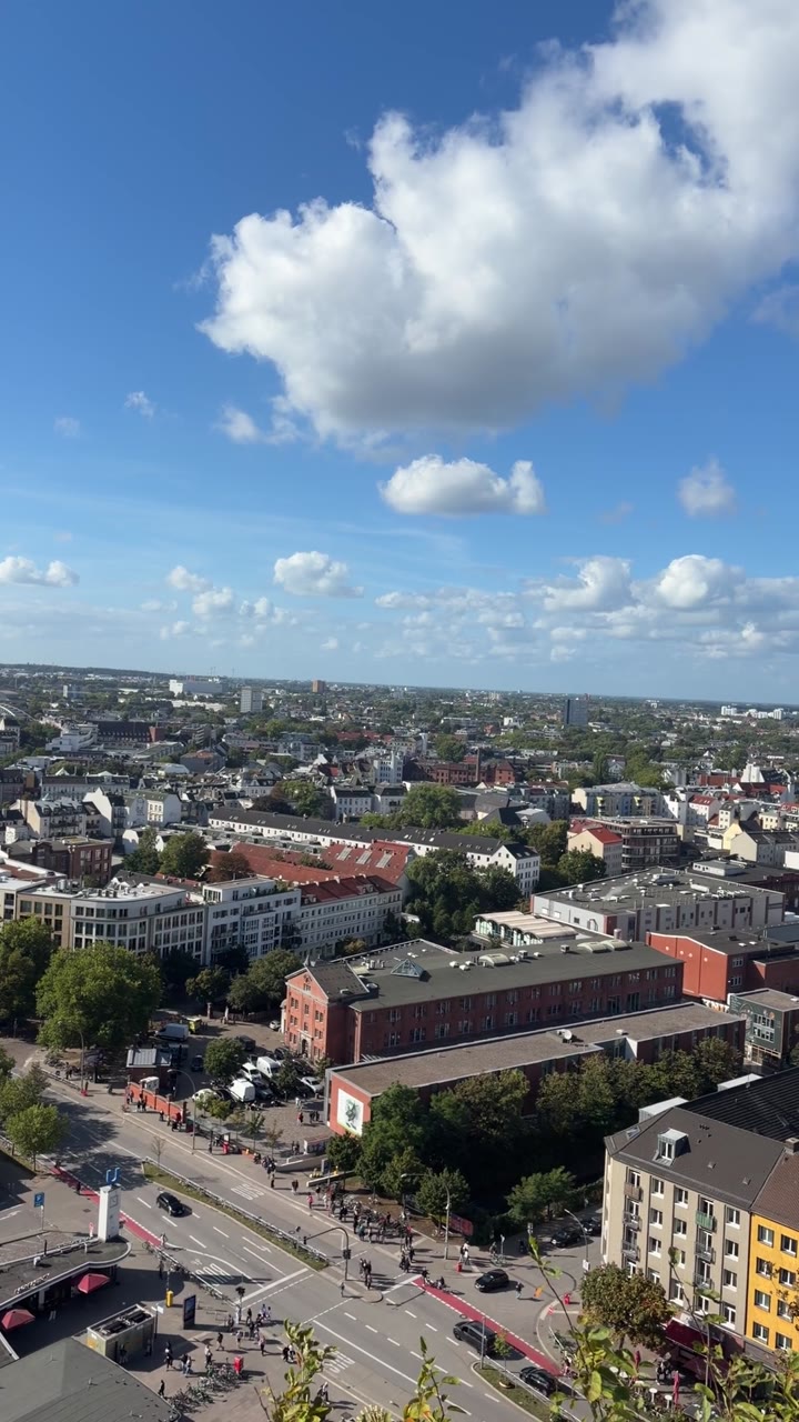 Rooftops Above Feldstraße, St. Pauli — Hamburg, Germany