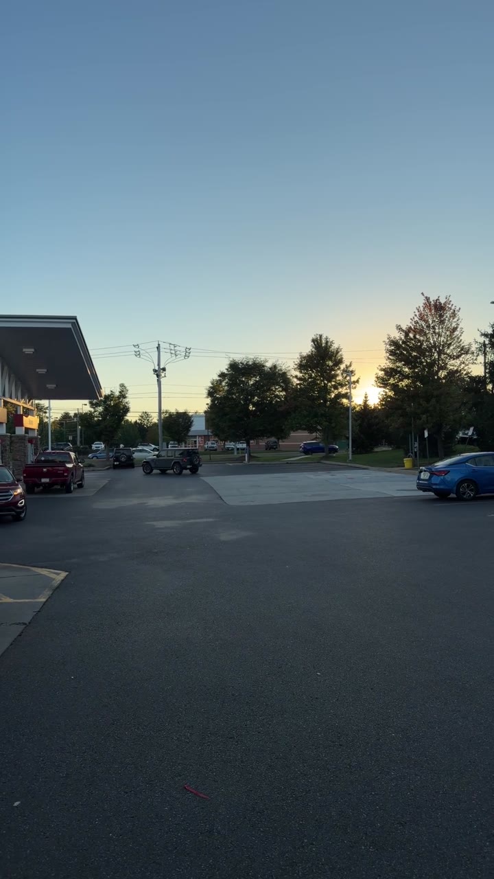 Low Sun Over Parking Lot, Richland Township — United States