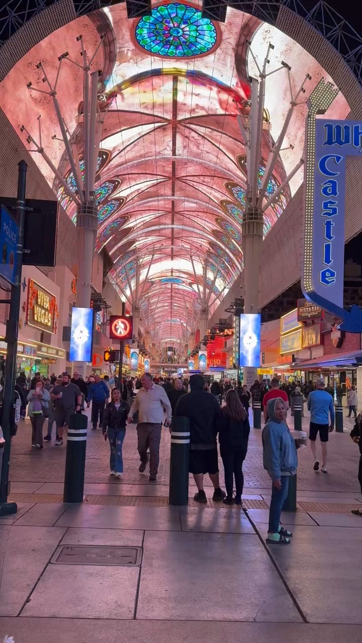 Beneath the Fremont Street Canopy — Las Vegas, United States